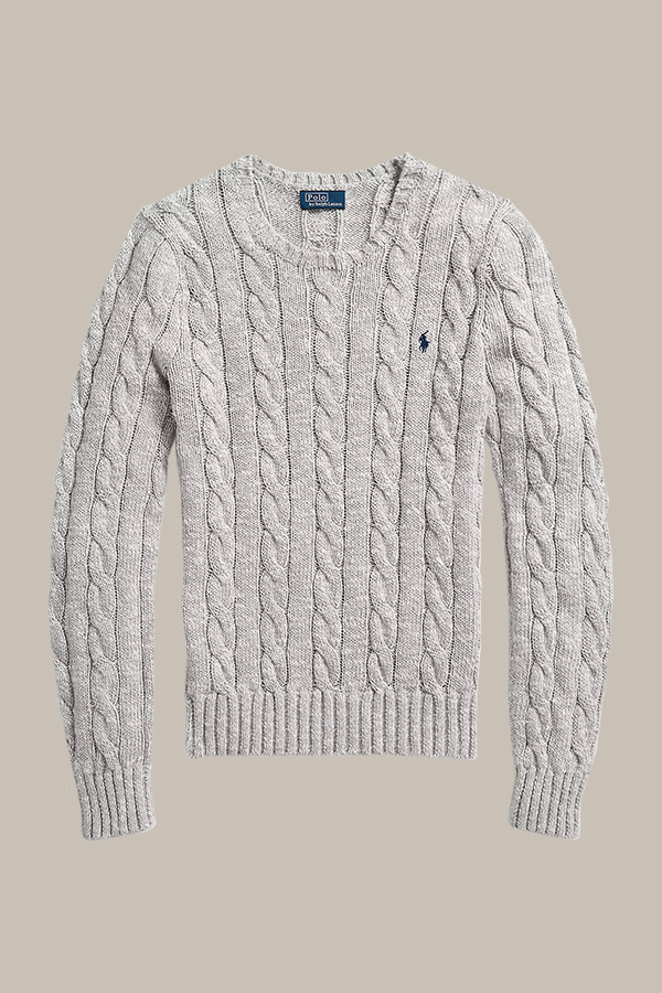 ΠΛΕΚΤΟ ΒΑΜΒΑΚΕΡΟ POLO RALPH LAUREN - 999 CREAM24/LT NCKEL